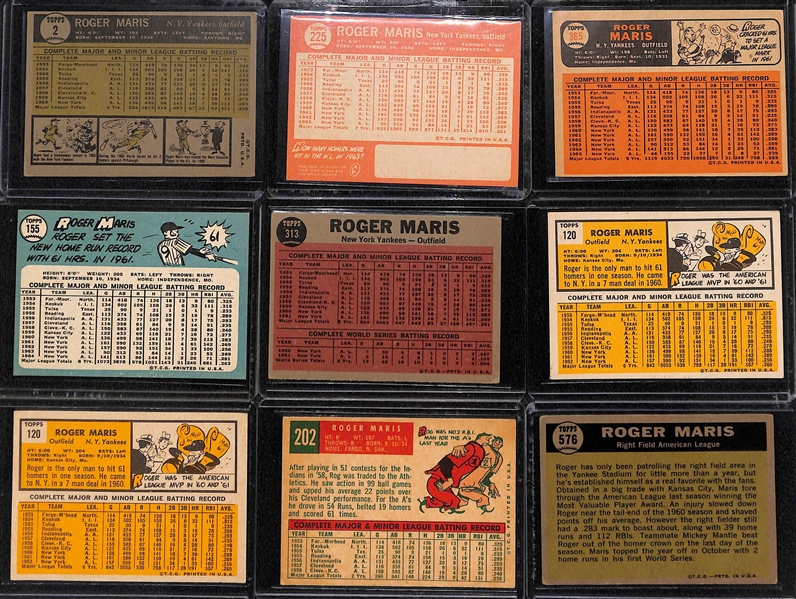 Lot of (17) 1950's-1960s Roger Maris Cards