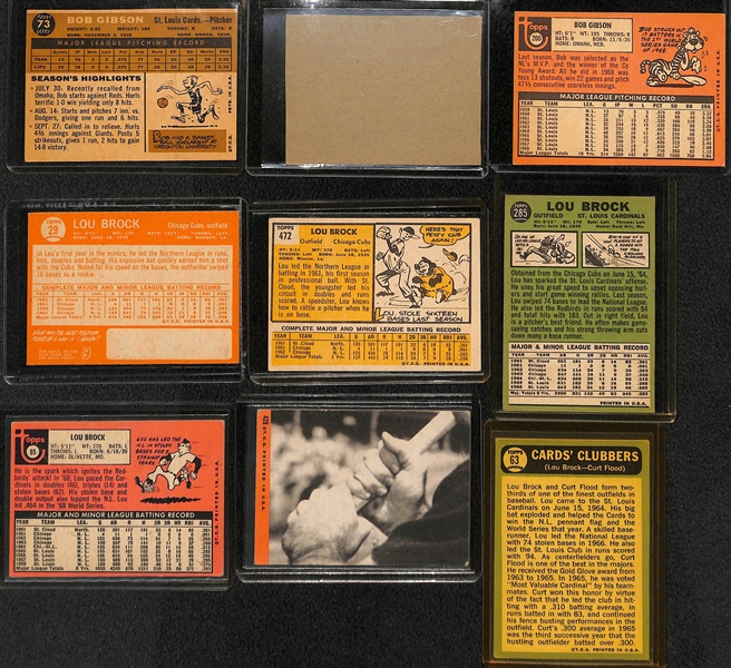 Lot of (46) 1950s-1970s Baseball HOFers inc. Musial, Gibson and Brock