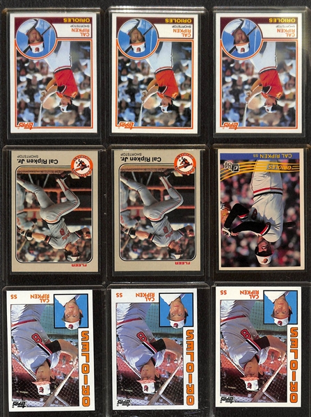 Lot of (18) Cal Ripken Baseball Cards Inc. (7) 1982 Rookies and Autographed Topps Update Rookie