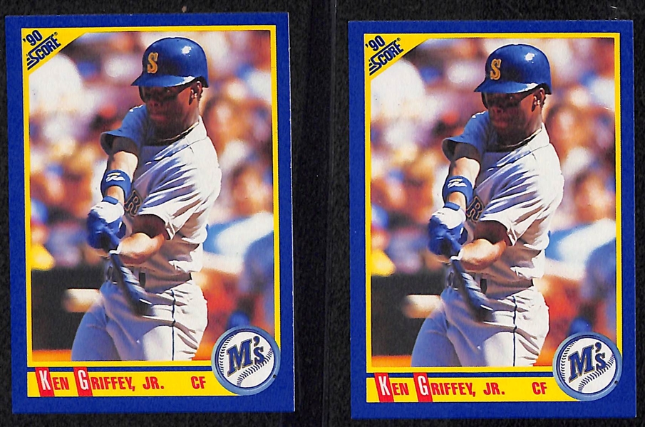 Lot of (10) 1989 and 1990 Ken Griffey Jr. Cards w. 4 Upper Deck Rookies