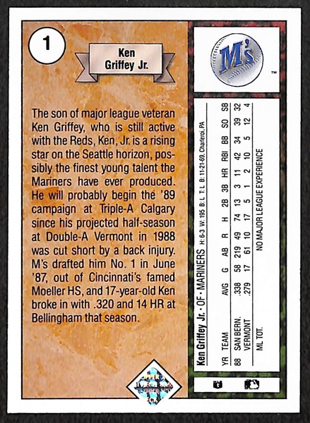 1989 Upper Deck Premier Complete Set w/ Original Box and Ken Griffey Jr Rookie Card
