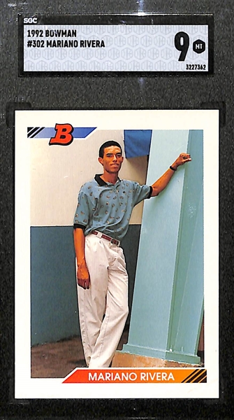 1992 Bowman Mariano Rivera #302 SGC 9