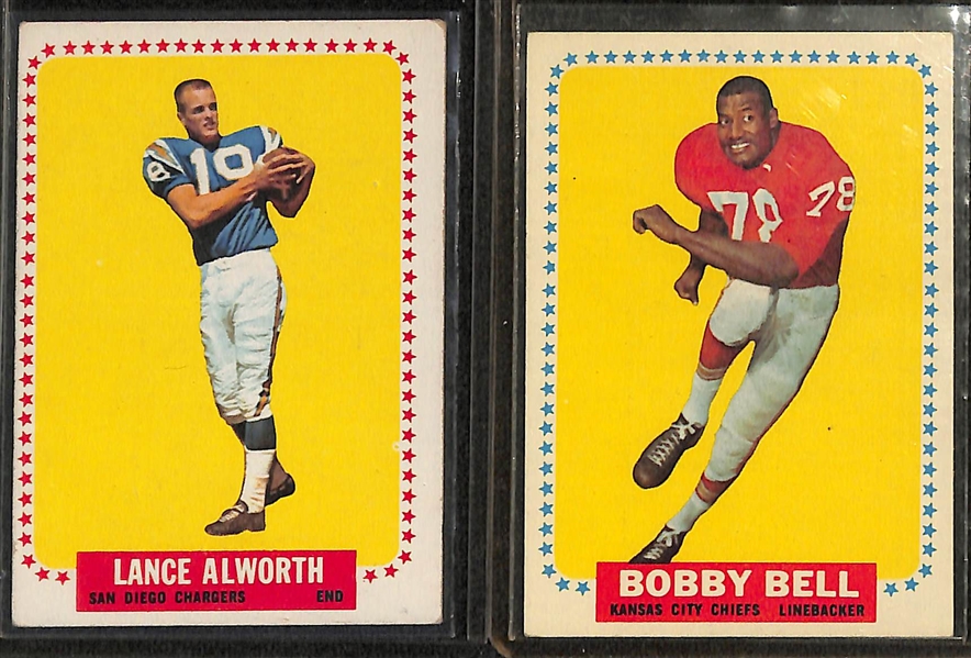 (125+) 1964, 1966, & 1967 Topps Football Cards w. 1964 Lance Alworth & 1967 Wahoo McDaniel RC