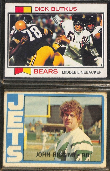 Lot of (49) 1972 & 1973 Topps Football Cards w. 1973 Ken Stabler RC