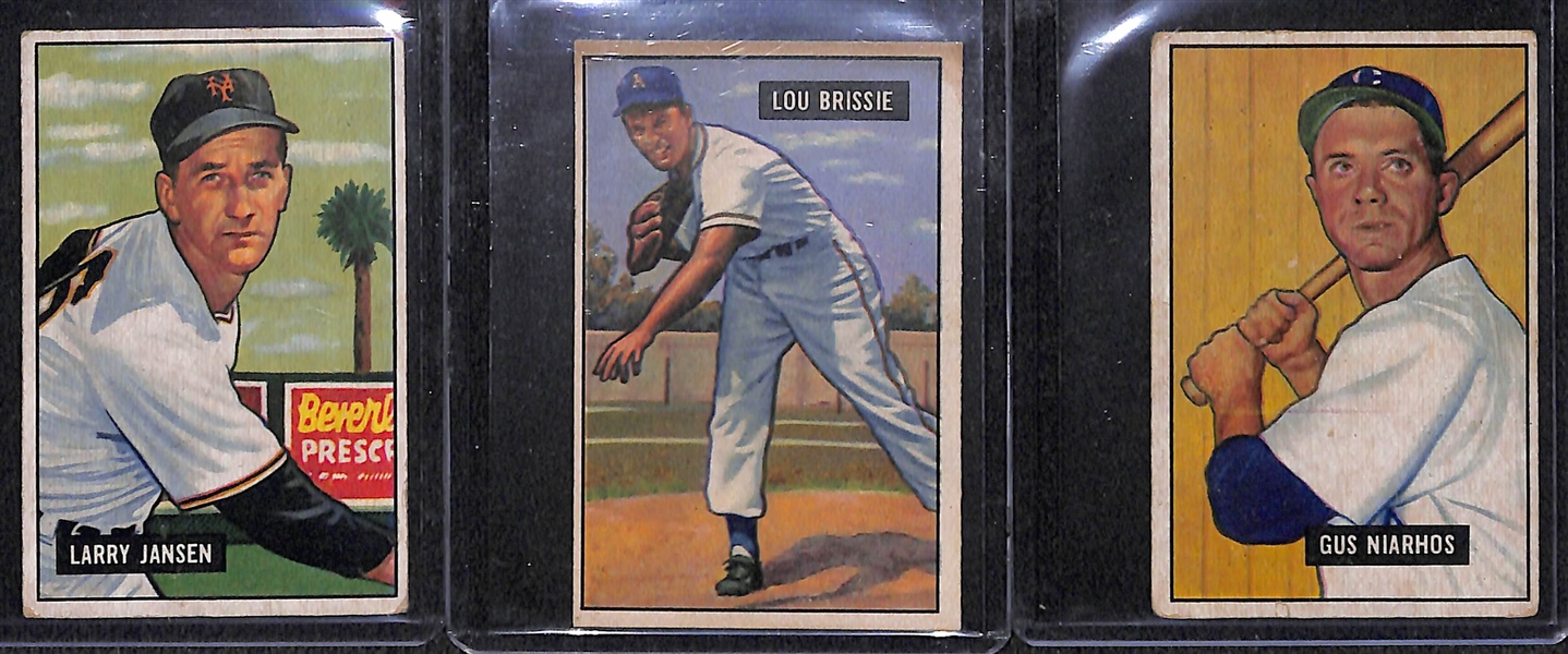 (17) 1950-1955 Bowman Baseball Cards w. Pee Wee Reese
