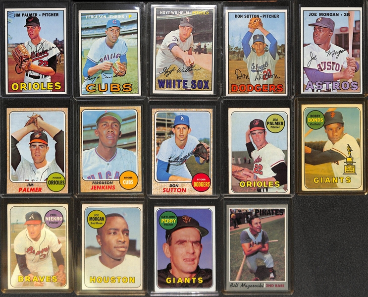 Lot of (280+) 1967-1970 Assorted Topps Baseball Cards w. Jim Palmer