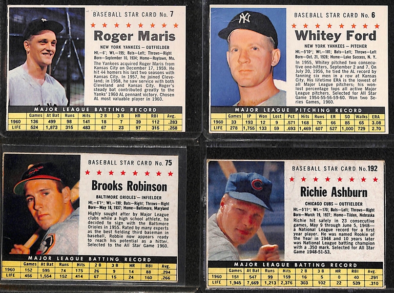  Lot of (55) 1961 Post Cereal Cards w. Roger Maris