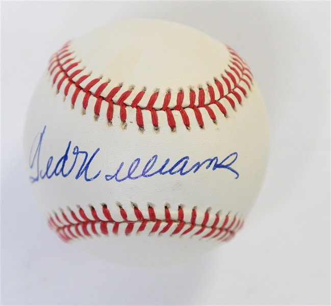 Ted Williams Single Signed OAL Rawlings Baseball PSA/DNA Grade 8 (Auto Grade 9, Baseball Grade 7)