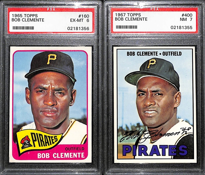 1965 and 1967 Topps Roberto Clemente PSA Graded Lot