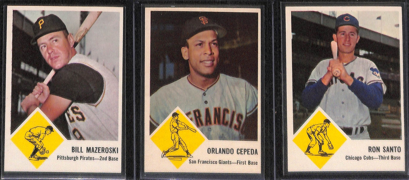 1960 Fleer Baseball Complete Set of 79 Cards + (44) Additional 1960-1963 Fleer Baseball Cards