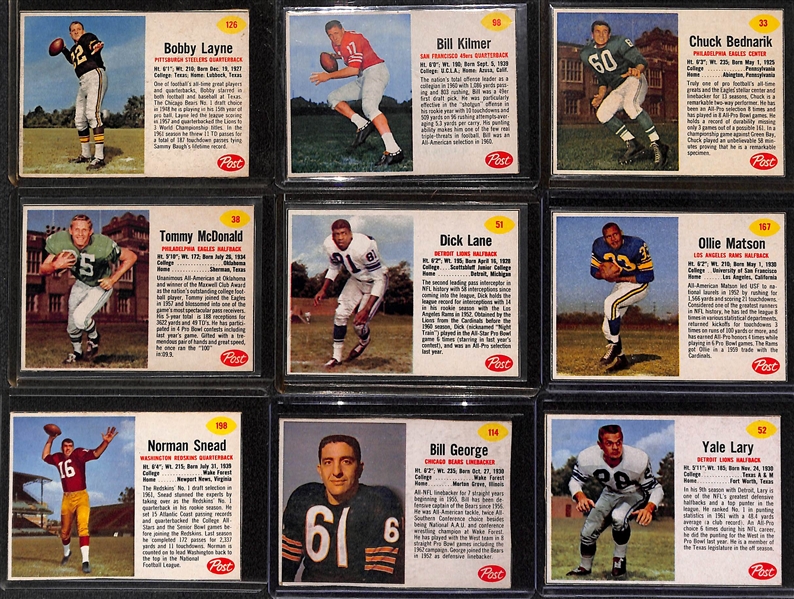 Lot Detail - Lot of (39) 1962 Post Cereal Football Cards w. Bobby