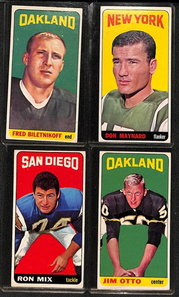 Lot of (35) 1965 Topps Football Cards w. Biletnikoff Rookie Card