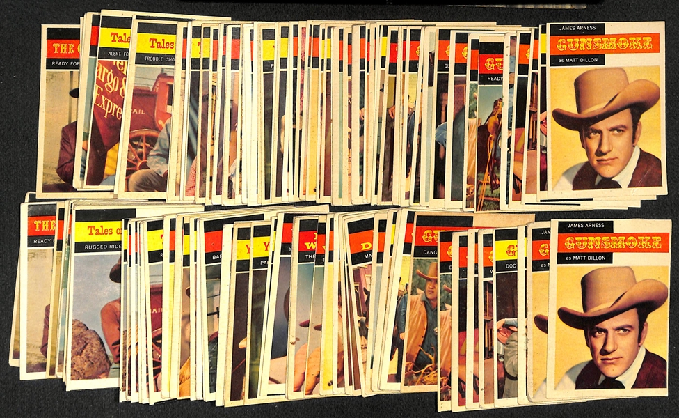 1958 Topps TV Westerns Cards Near Complete Set - 67 of 71 Cards - w. (60) Additional Duplicate Cards 