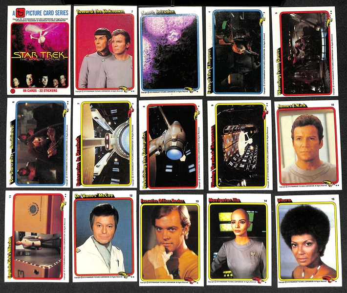  Lot of (2) 1979 Star Trek Movie Card Complete Sets of 88 Cards