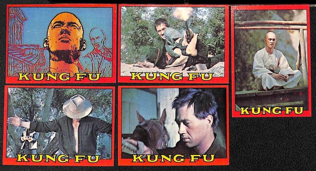 1973 Topps Kung Foo Complete Set of 60 Cards, 1985 Topps Rambo First Blood Complete Set w. Stickers & 1979 Rocky 22-Sticker Set