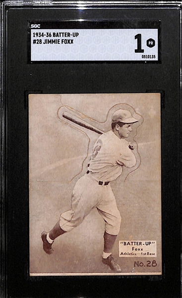 1934-36 Batter-Up Jimmie Foxx #28 Graded SGC 1