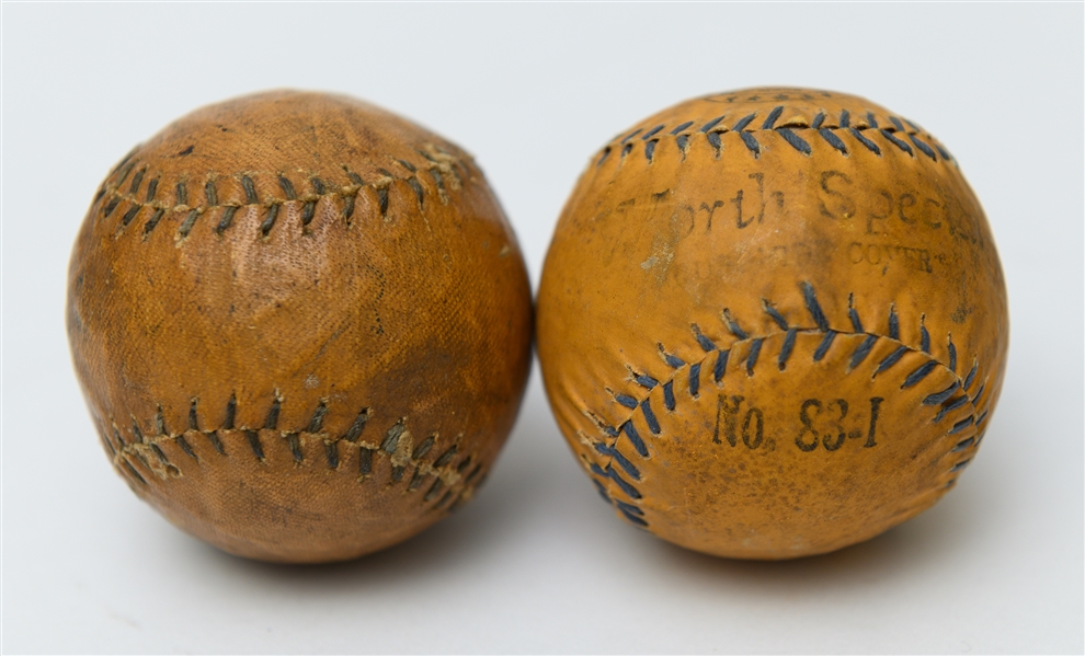 Lot of (2) Antique Vintage Baseballs