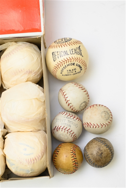 Vintage Baseball Lot Inc. S&K Official League, Cork Balls, Box of (12) MacGregor Premier 97 League