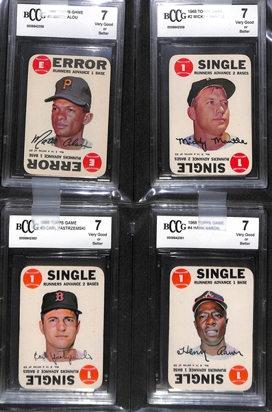 1968 Topps Game Cards Complete Graded Set & 1962 Finer Points of Baseball Set of 12 Pamphlets
