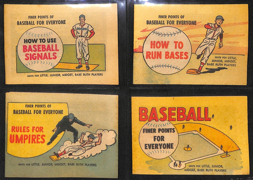 1968 Topps Game Cards Complete Graded Set & 1962 Finer Points of Baseball Set of 12 Pamphlets