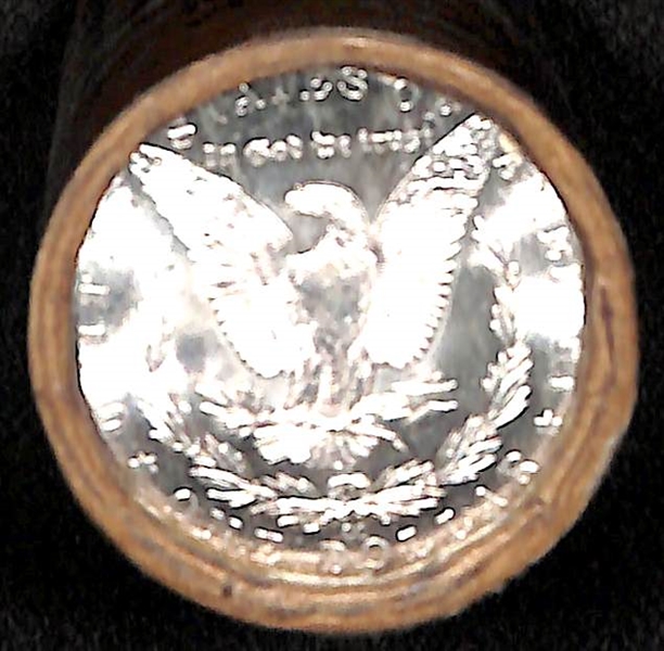 $20 BU Roll of Uncirculated Silver Morgan Dollars w/ (2) Carson City Showing