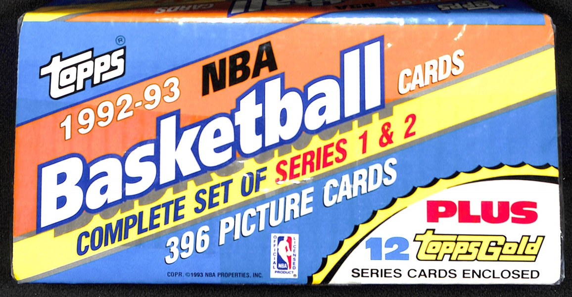 1992-93 Topps Sealed NBA Basketball Complete Set of Series 1 & 2 Plus 12 Topps Gold Series