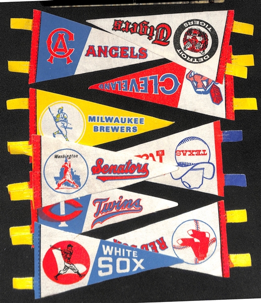 Lot of (30+) 1950s-70s Mini Pennants Featuring Ted Williams 