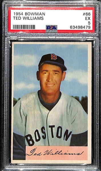 1954 Bowman Ted Williams #66 Graded PSA 5
