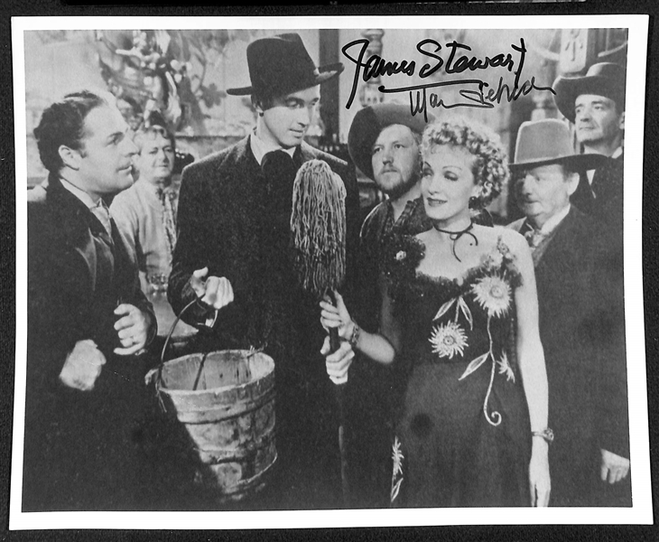 James Jimmy Stewart & Marlene Dietrich Dual Signed 8x10 Photo From Destry Rides Again - JSA Auction Letter of Authenticity