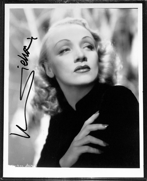 Star Actress Autograph Lot - (2) Marlene Dietrich, Lauren Bacall, Mae West (Creased) - JSA Auction Letter of Authenticity