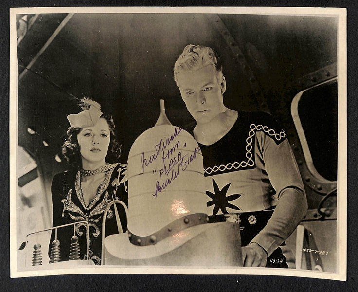 Lot of (4) Actor/Actress Autographs - Christopher Lee (Dracula), Buster Crabbe (Flash Gordon), Don Johnson, Blanche Sweet - JSA Auction Letter