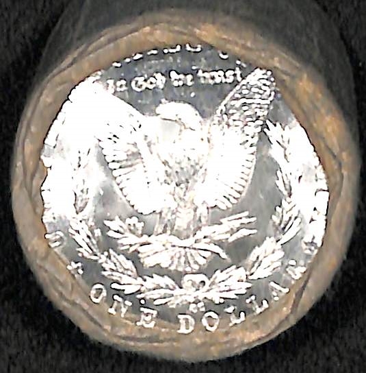 $10 BU Roll of Uncirculated Silver Morgan Dollars w/ 1 Carson City Showing