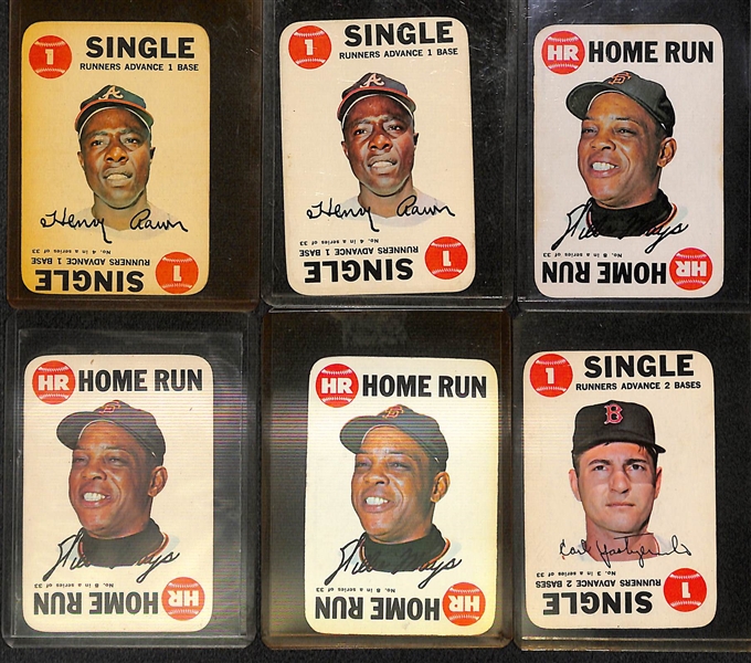 Lot of (150+) Assorted 1968 Topps Game Cards w. (2) Mickey Mantle & (2) Roberto Clemente