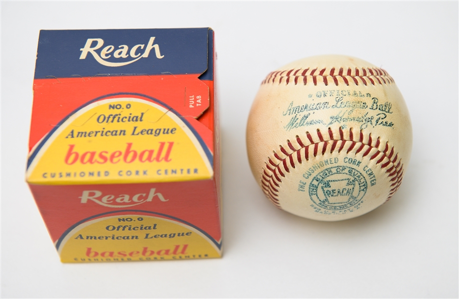 Lot of (2) Vintage 1950s Reach Baseballs - One in Original Sealed Box 
