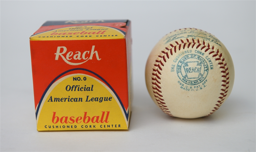 Lot of (2) Vintage 1950s Reach Baseballs - One in Original Sealed Box 