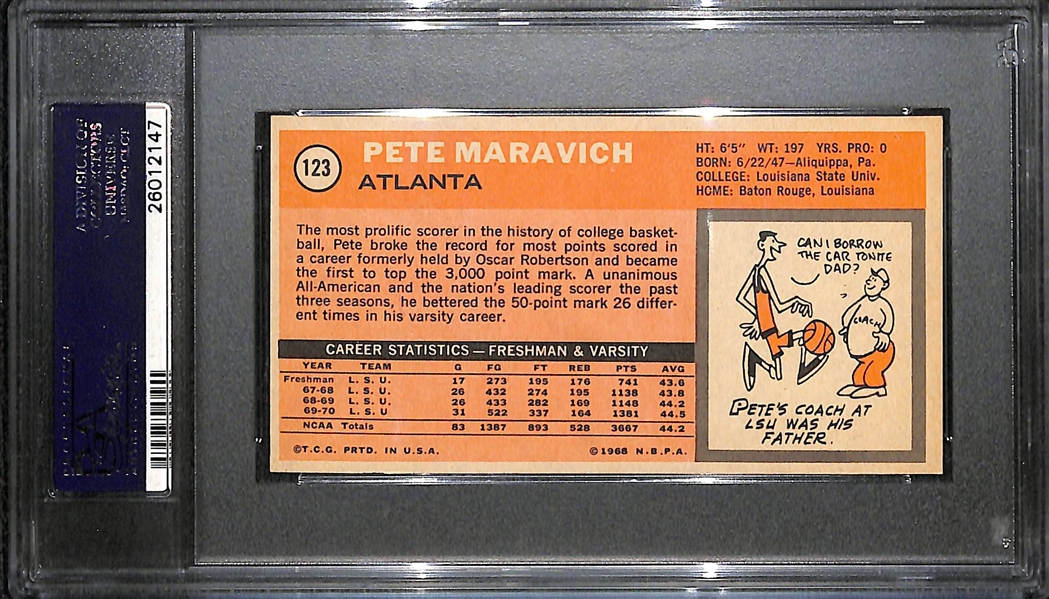 1970 Topps Pete Maravich # 123 Rookie Graded PSA 5 EX