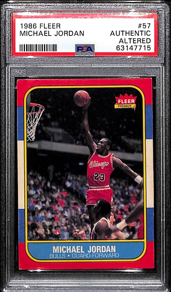 1986-87 Fleer Michael Jordan #57 Rookie Card Graded PSA Authentic/Altered