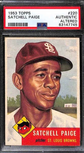 1953 Topps Jackie Robinson and Satchell Paige - Both Graded PSA Authentic/Altered 
