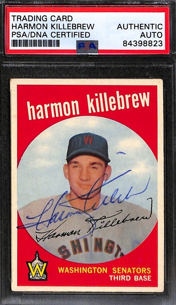 1959 Topps Mickey Mantle All-Star #564 (PSA 5) & Signed 1959 Topps Harmon Killebrew Card (PSA/DNA Slabbed) 