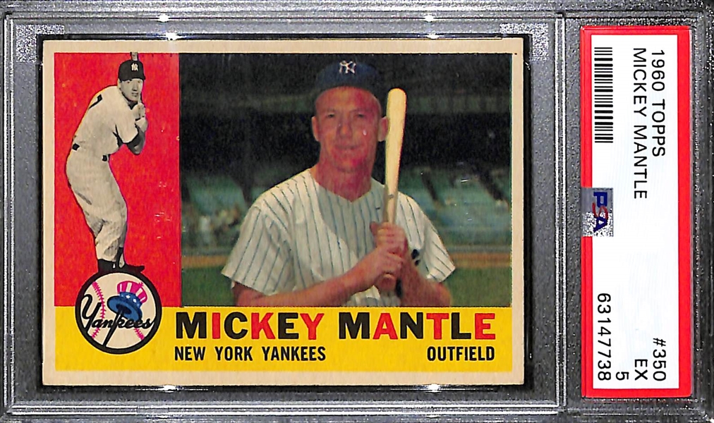 1960 Topps Mickey Mantle #350 Graded PSA 5