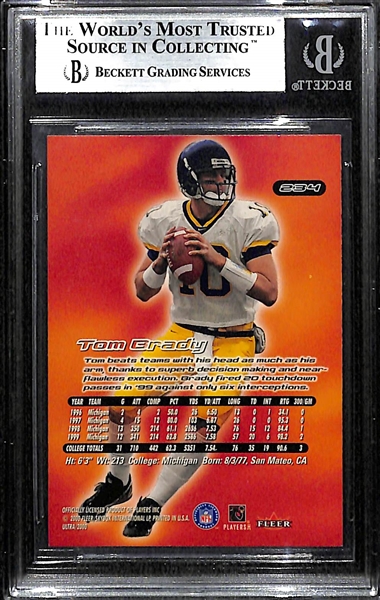 2000 Fleer Ultra Tom Brady #234 Rookie Card Graded BGS 9 Mint!