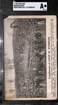 Rare 1898 Postcard of the Legendary Boxing Championship Fight in 1860 - Heenan (USA) Vs. Sayers (England) - SGC Authentic (Not Many Exist!)