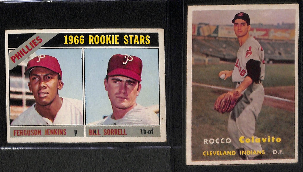 Lot of (19) 1957-1966 Topps Star & HOFer Rookie Cards w. 1962 Lou Brock