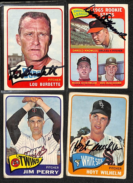 Lot of (110) Autographed Topps Baseball Cards from 1961-1970 w. 1965 Sam McDowell - JSA Auction Letter