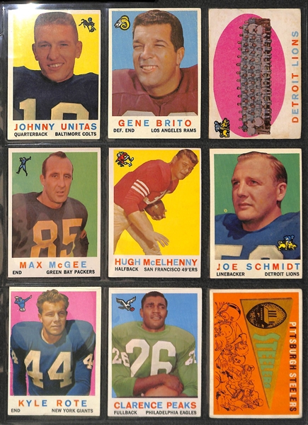  1959 Topps Football Complete Set of 176 Cards