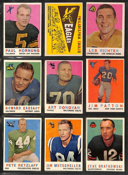  1959 Topps Football Complete Set of 176 Cards