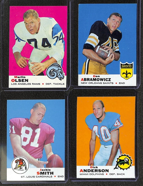 Lot of (175) 1969 Topps Football Cards w. Larry Csonka Rookie Card