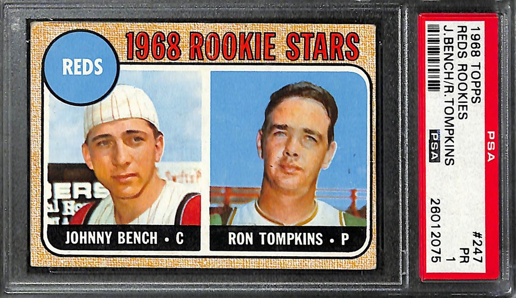 Lot of (4) 1960s Graded Baseball Rookie Cards w/ Bench, Hunter, Fingers