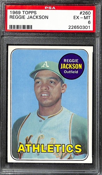 1969 Topps Baseball Graded Lot with (2) Reggie Jackson Rookie Cards and Nolan Ryan
