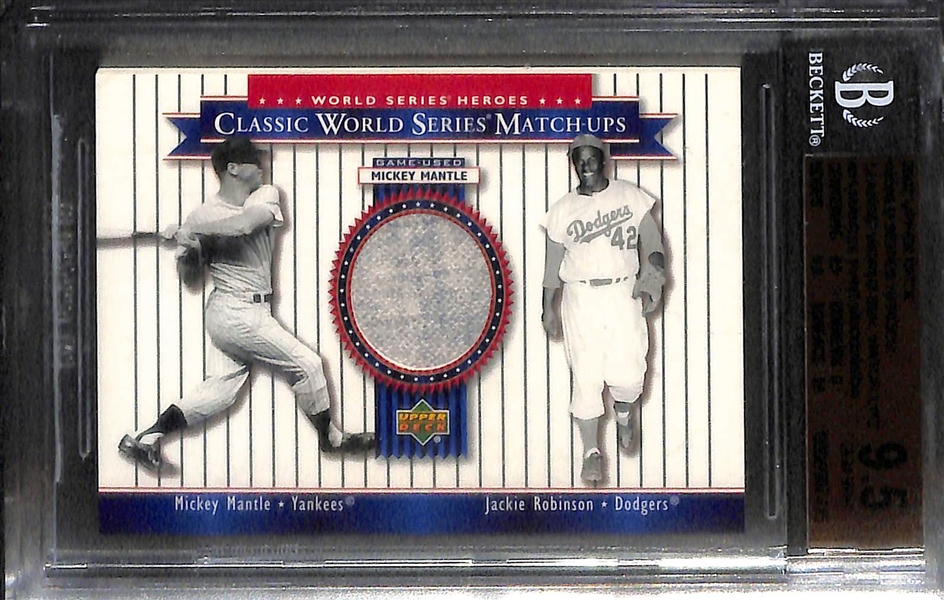 Lot of (4) BGS Graded Mickey Mantle Game Used Jersey Cards